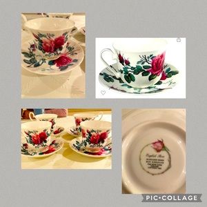 English rose tea cups